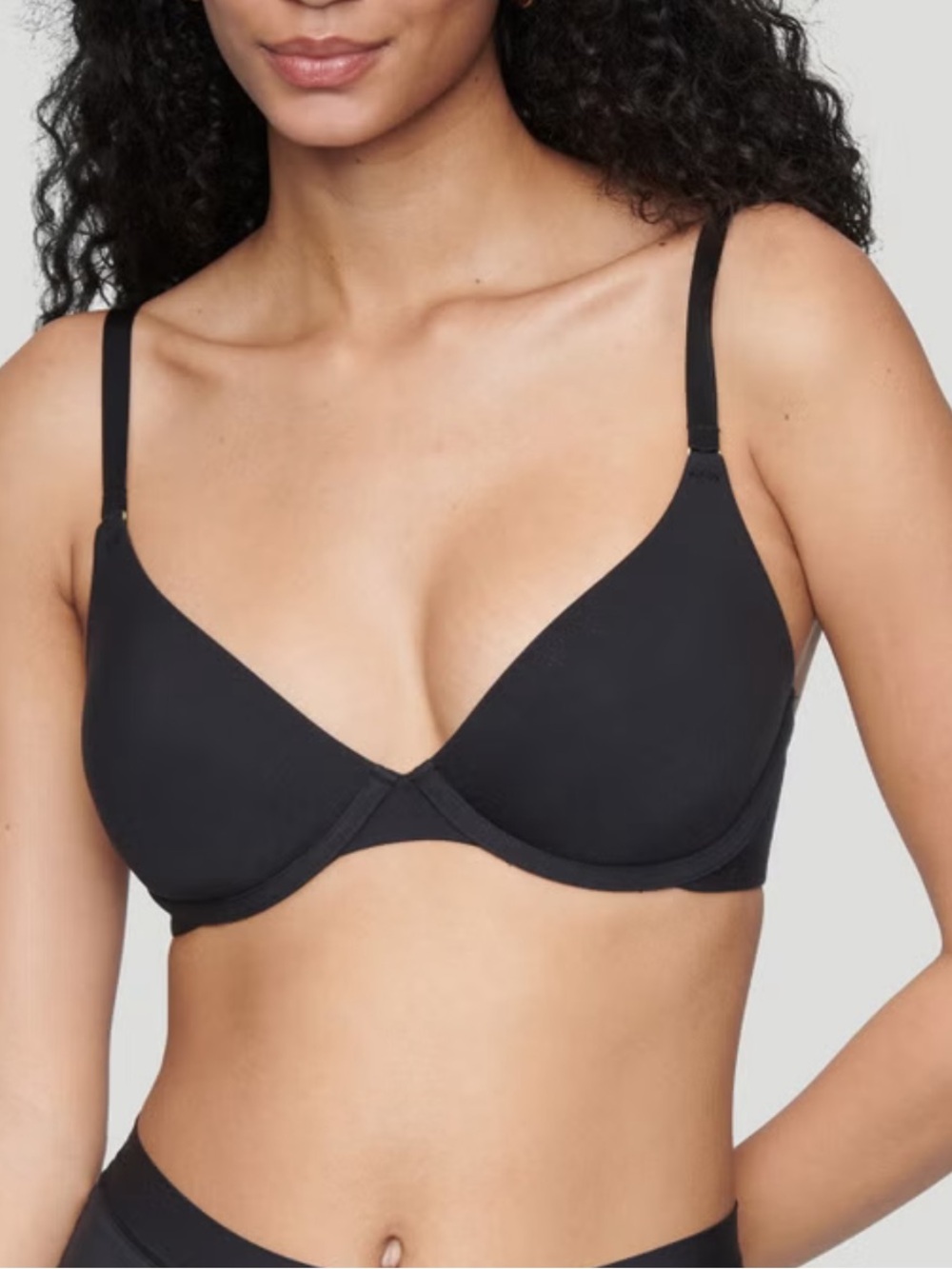 CUUP The Plunge Bra Balconette in Black polyamide Lycra blend size 34G